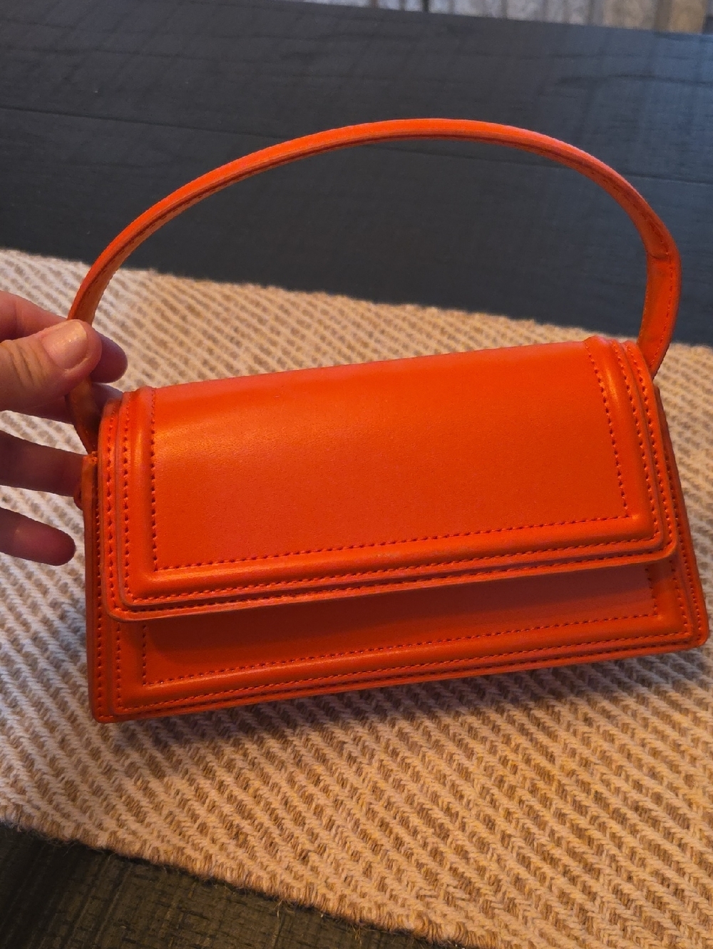 Zara Small Orange Mini Bag Top Handle